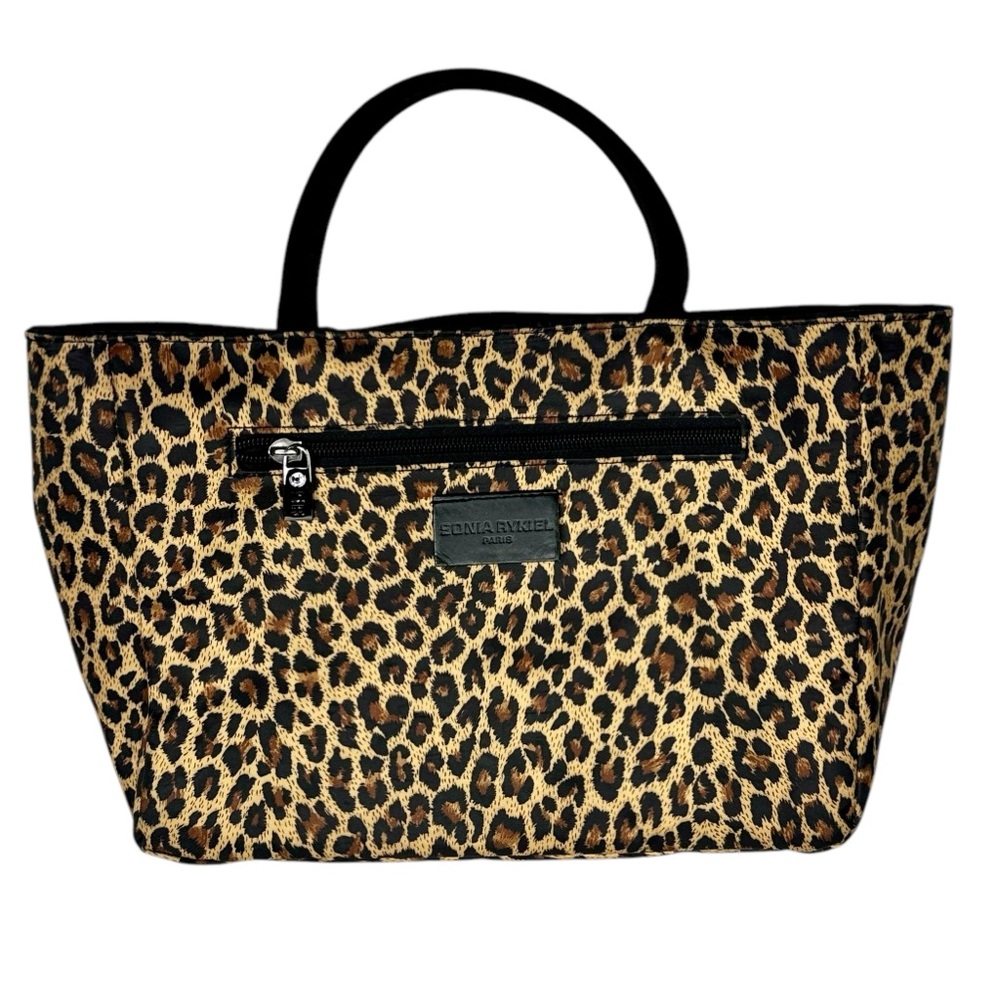 Sonia Rykiel Leopard Print Reversable Handbag